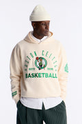 Celtics Embroidered Oversized Hoodie - Cream - image 1