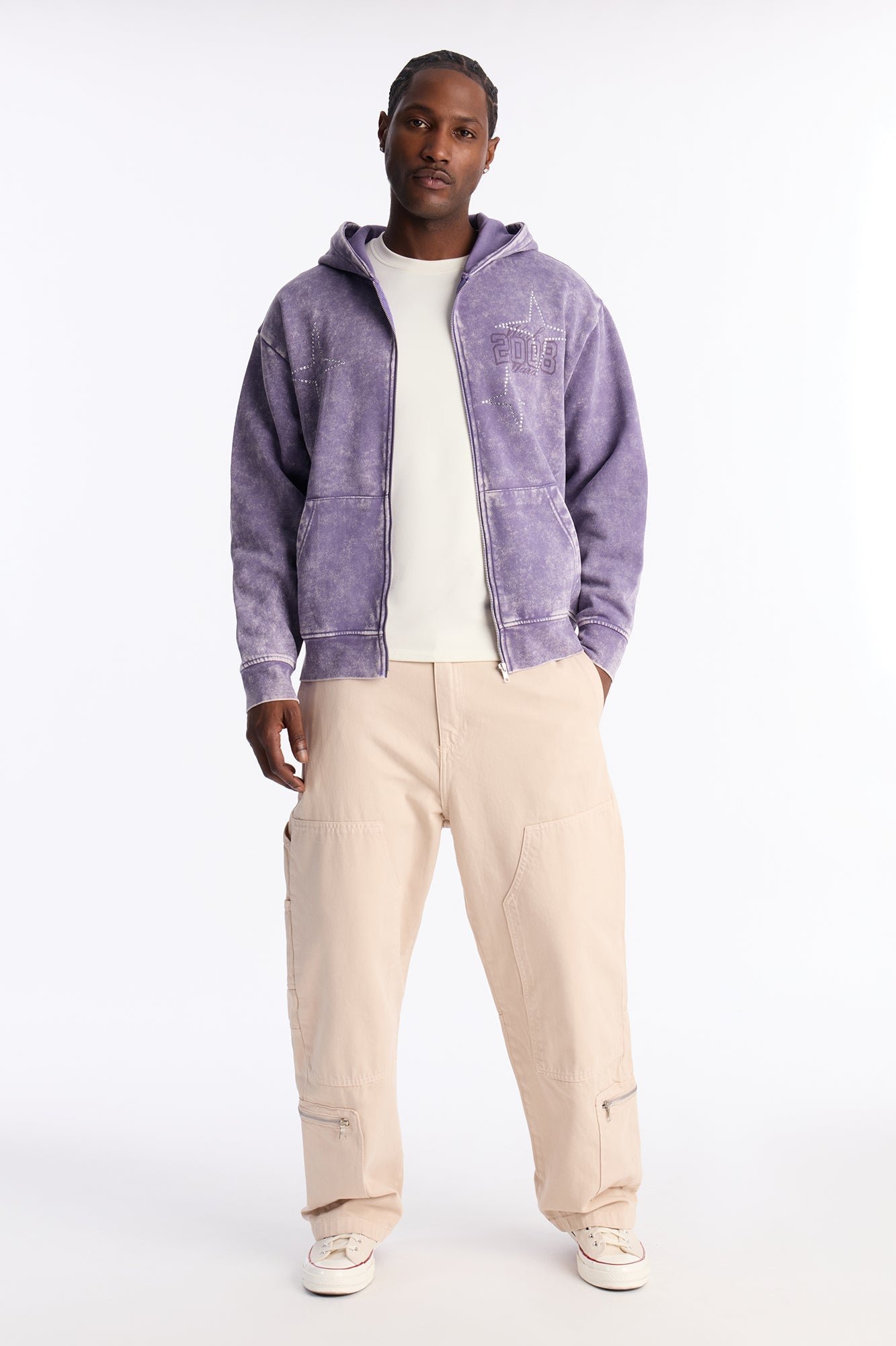 MVP Rhinestone Zip Hoodie - Lavender - image 2