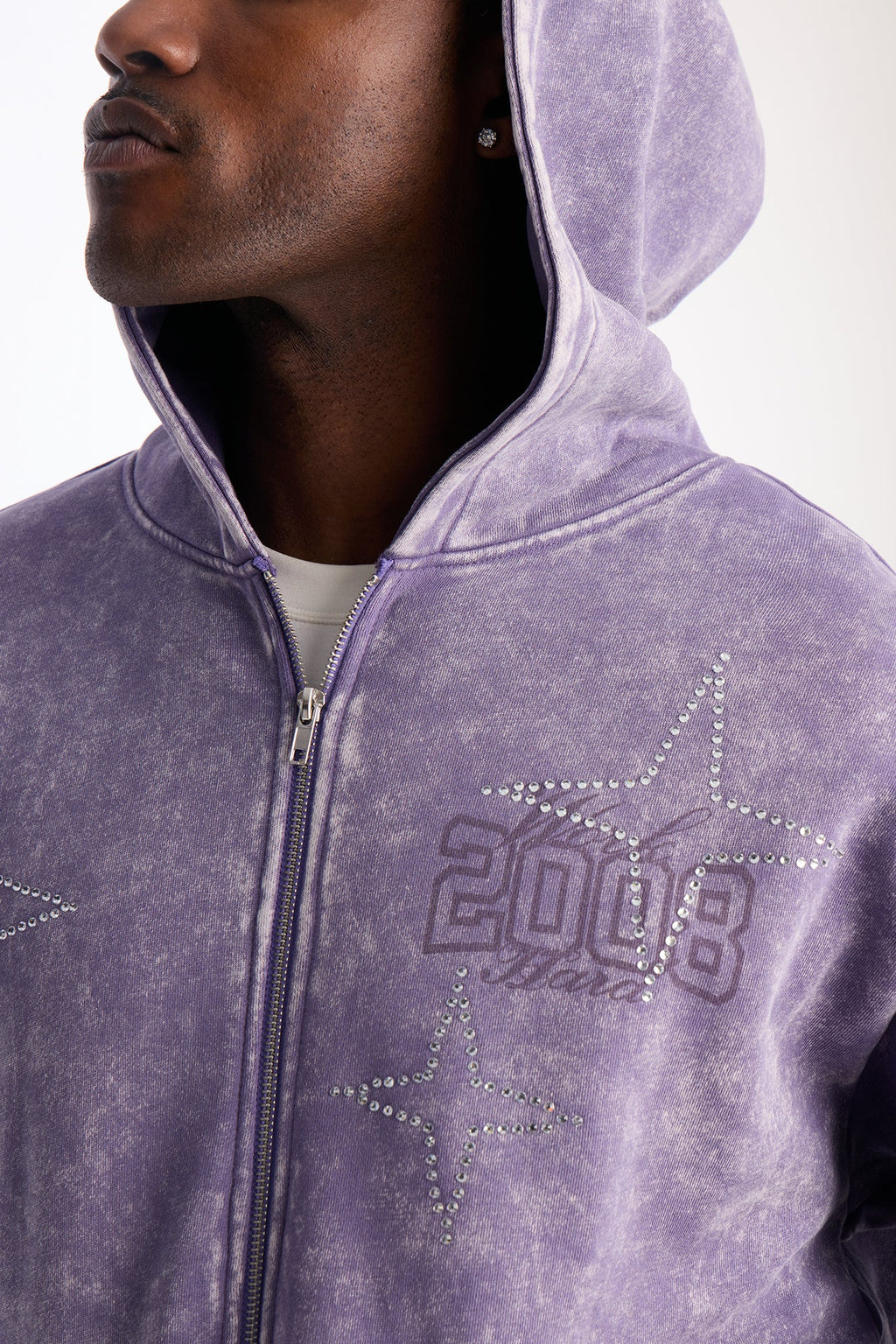 MVP Rhinestone Zip Hoodie - Lavender - image 3