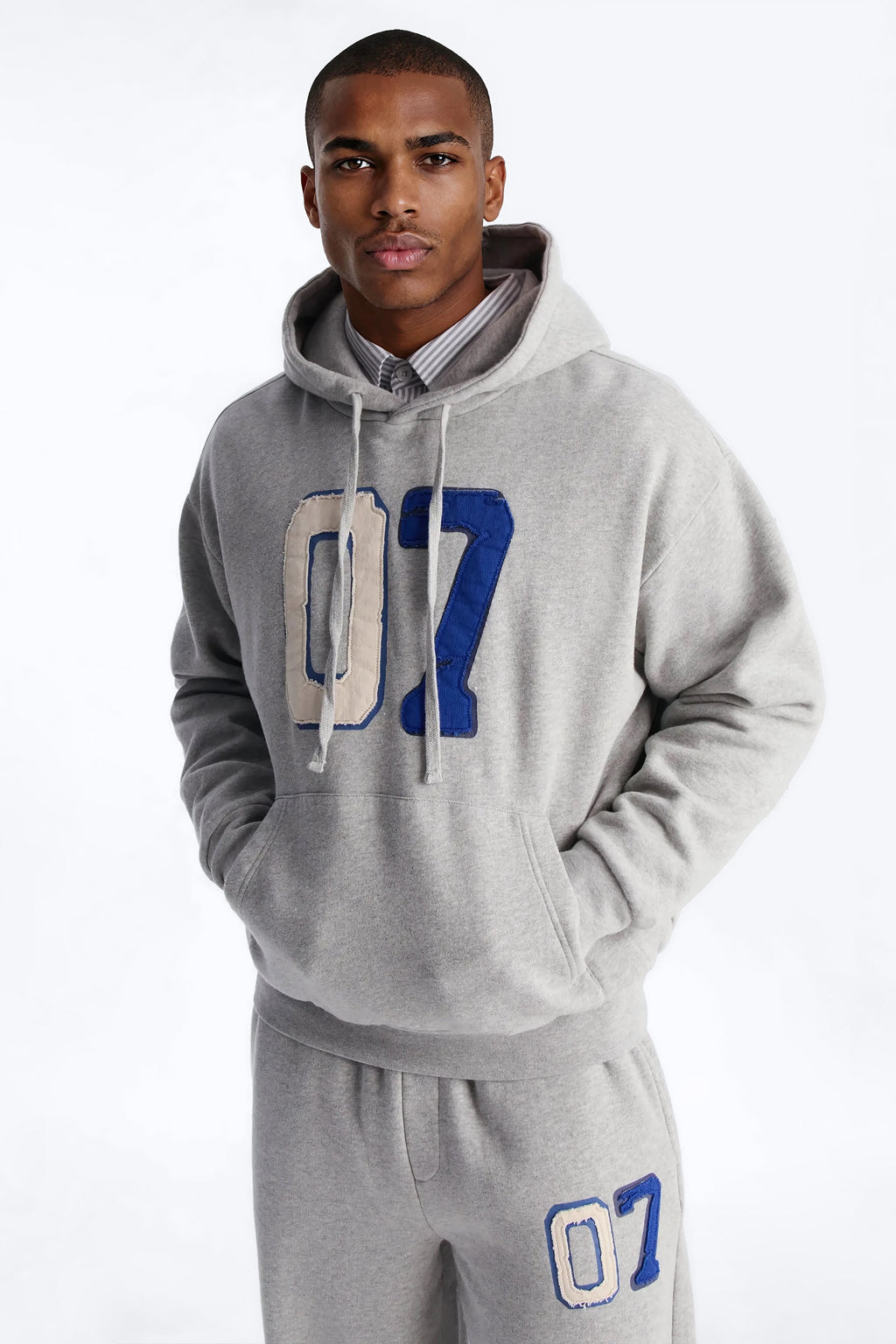Mellow Patch Hoodie - Heather Grey - image 1