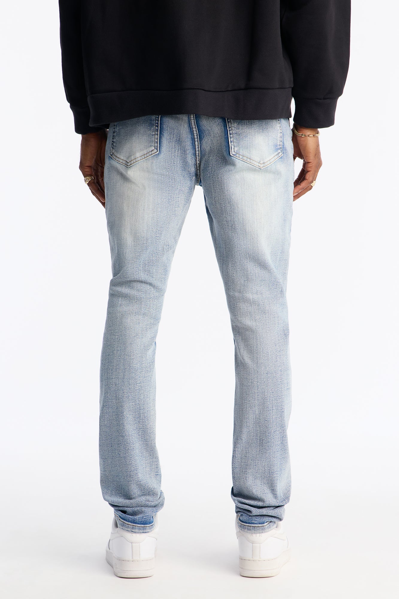 Stacked Skinny Urban Mend Jeans - Light Wash - image 3