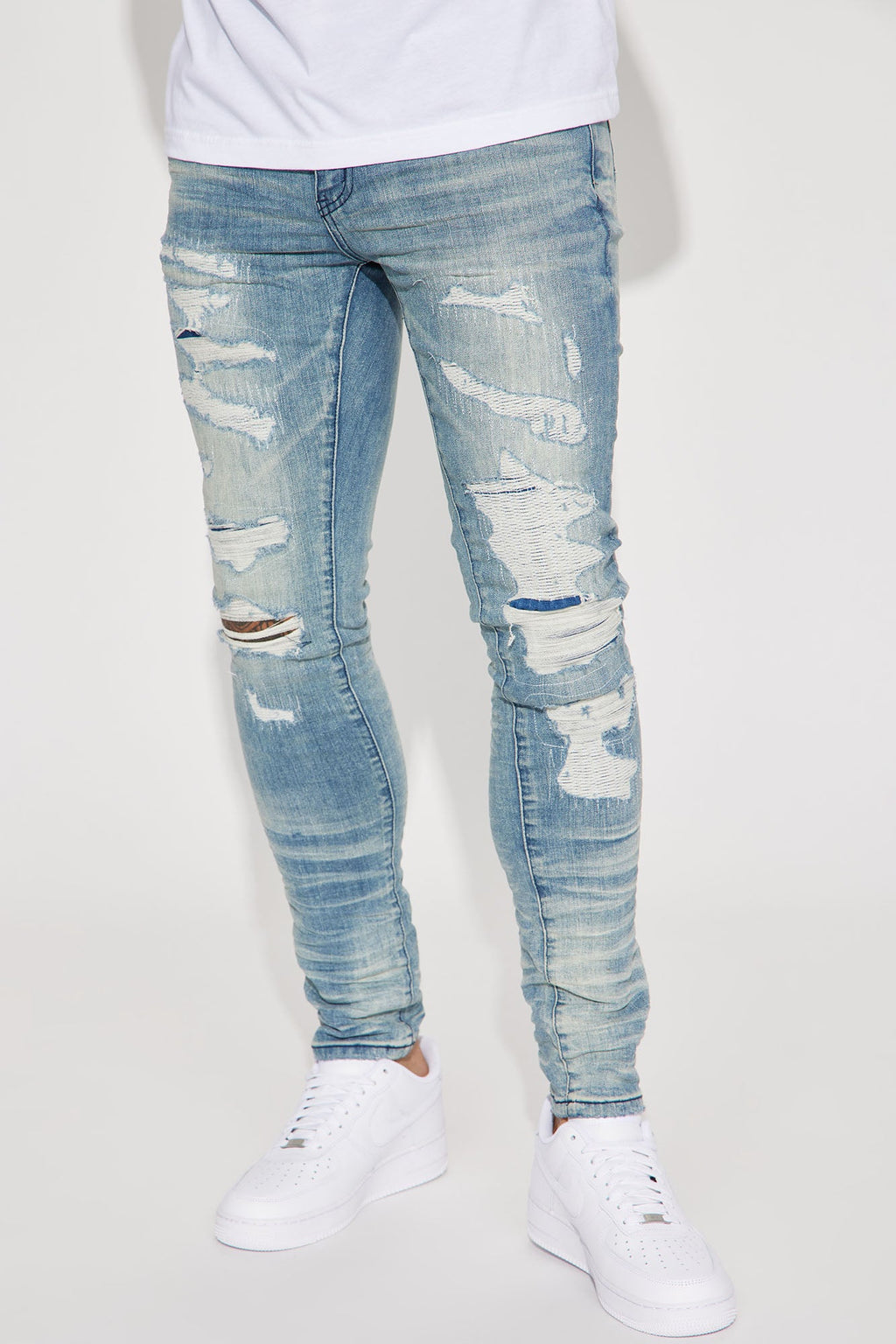 For The Fame Stacked Skinny Jeans - Light Wash - image 1