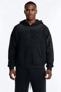 Dime Rhinestone Pearl Oversized Hoodie - Black - image 1