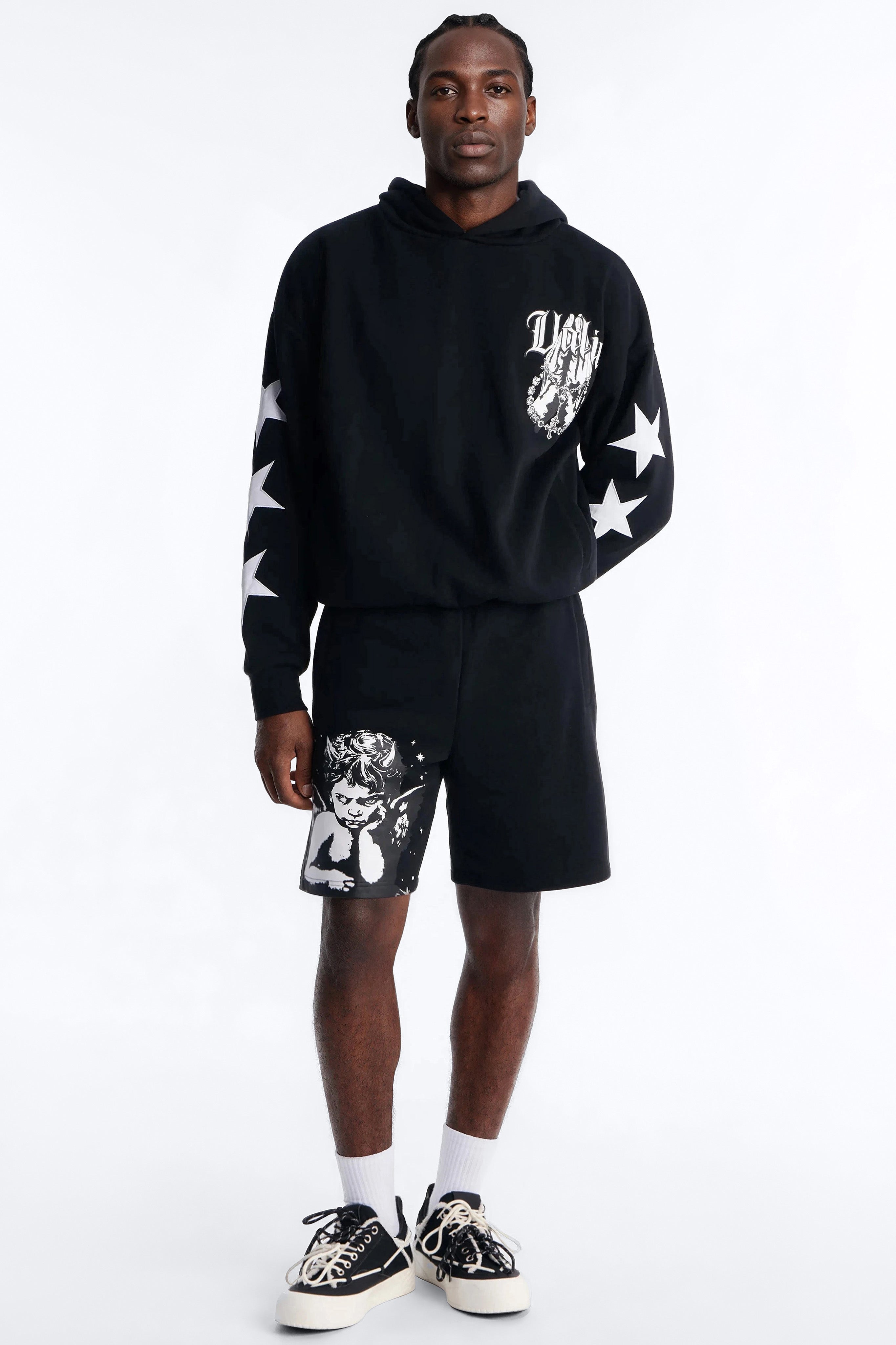 Menace Sent Embroidery Hoodie - Black - image 2
