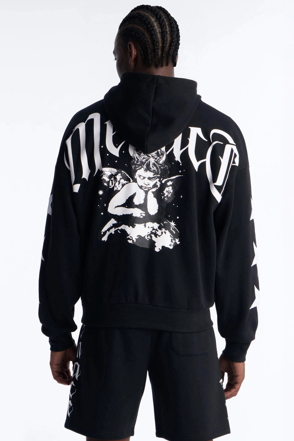 Menace Sent Embroidery Hoodie - Black - image 1