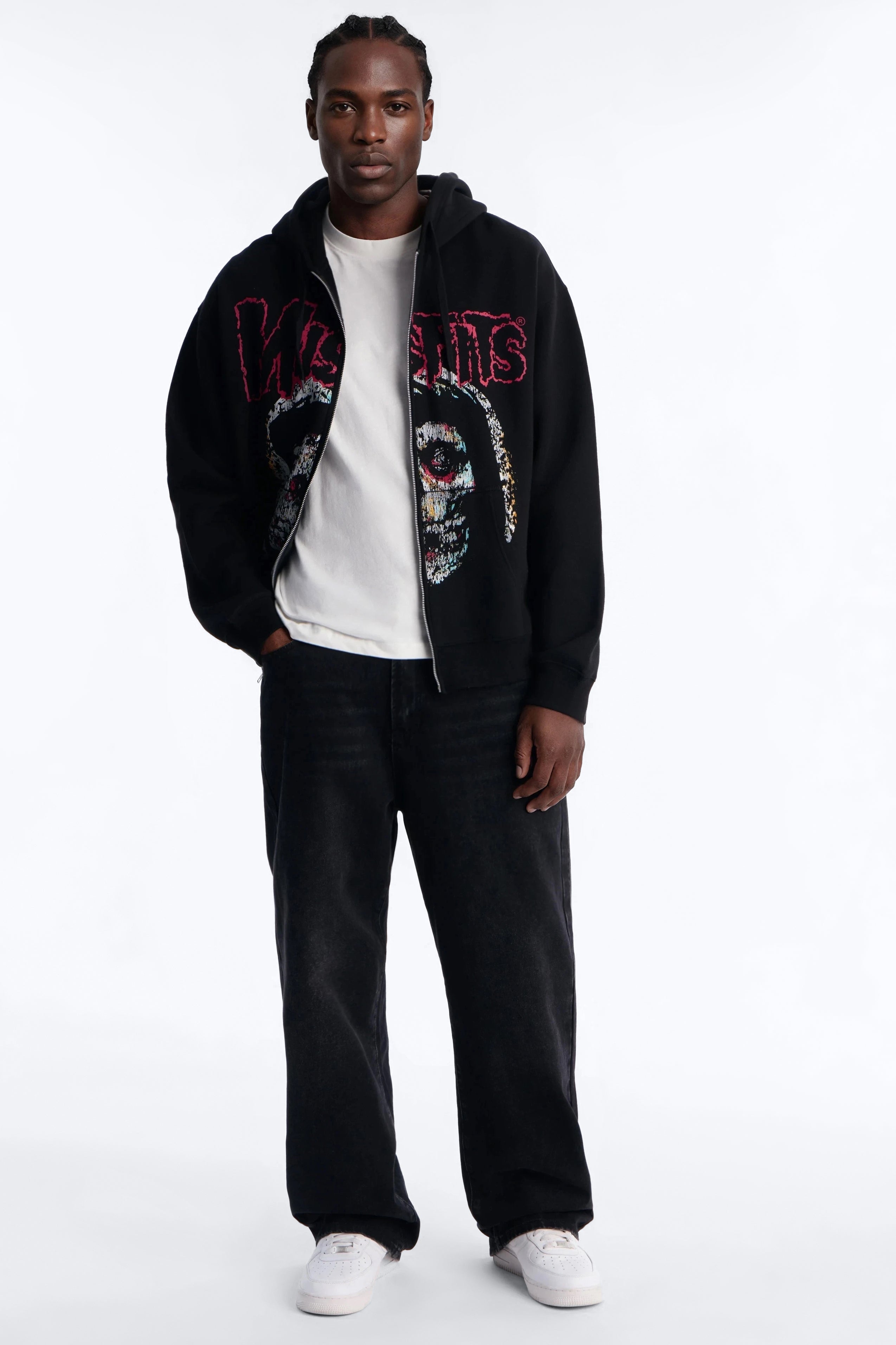 MIsfits Vintage Zip Hoodie - Black Wash - image 2