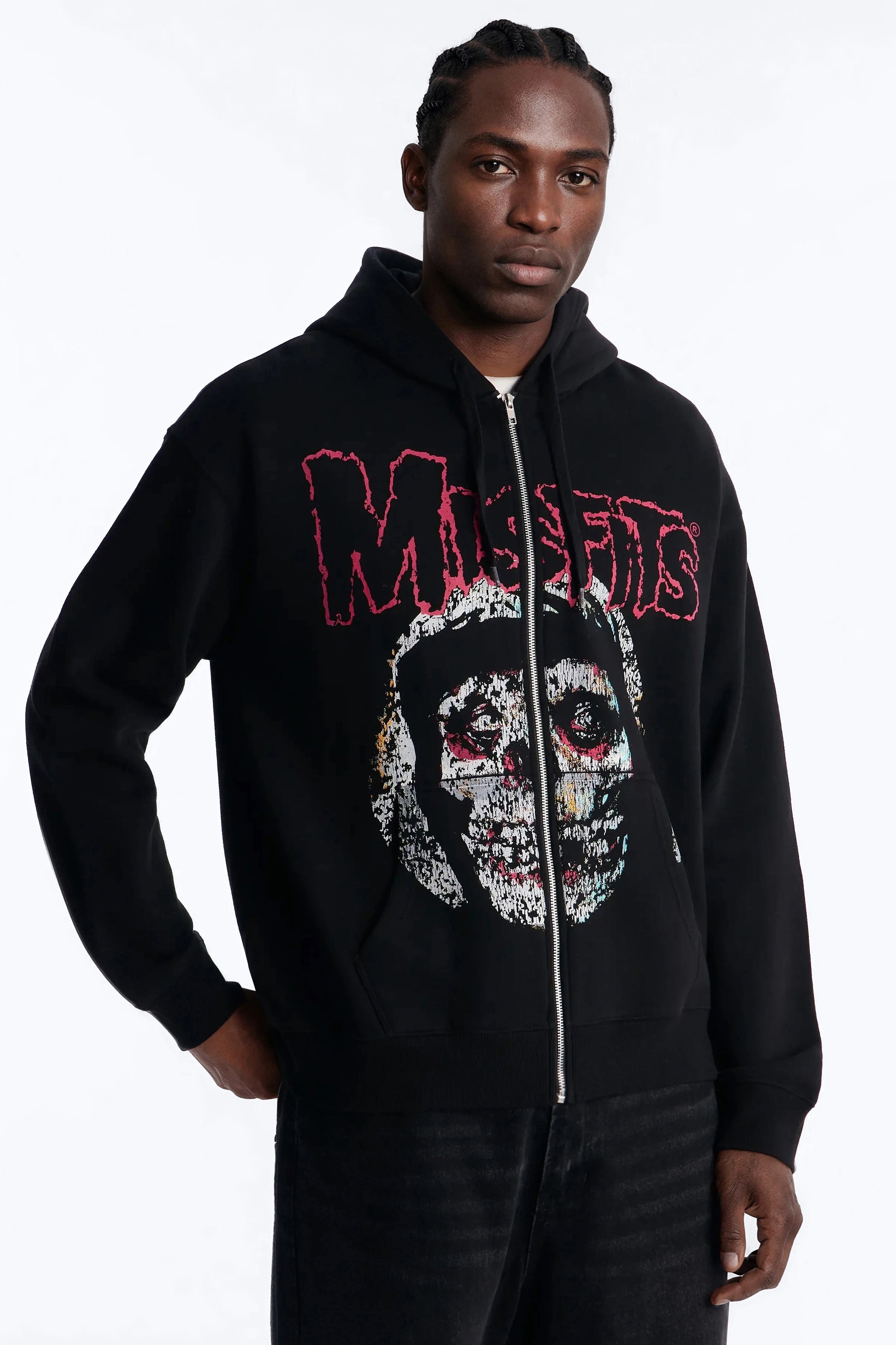 MIsfits Vintage Zip Hoodie - Black Wash - image 1