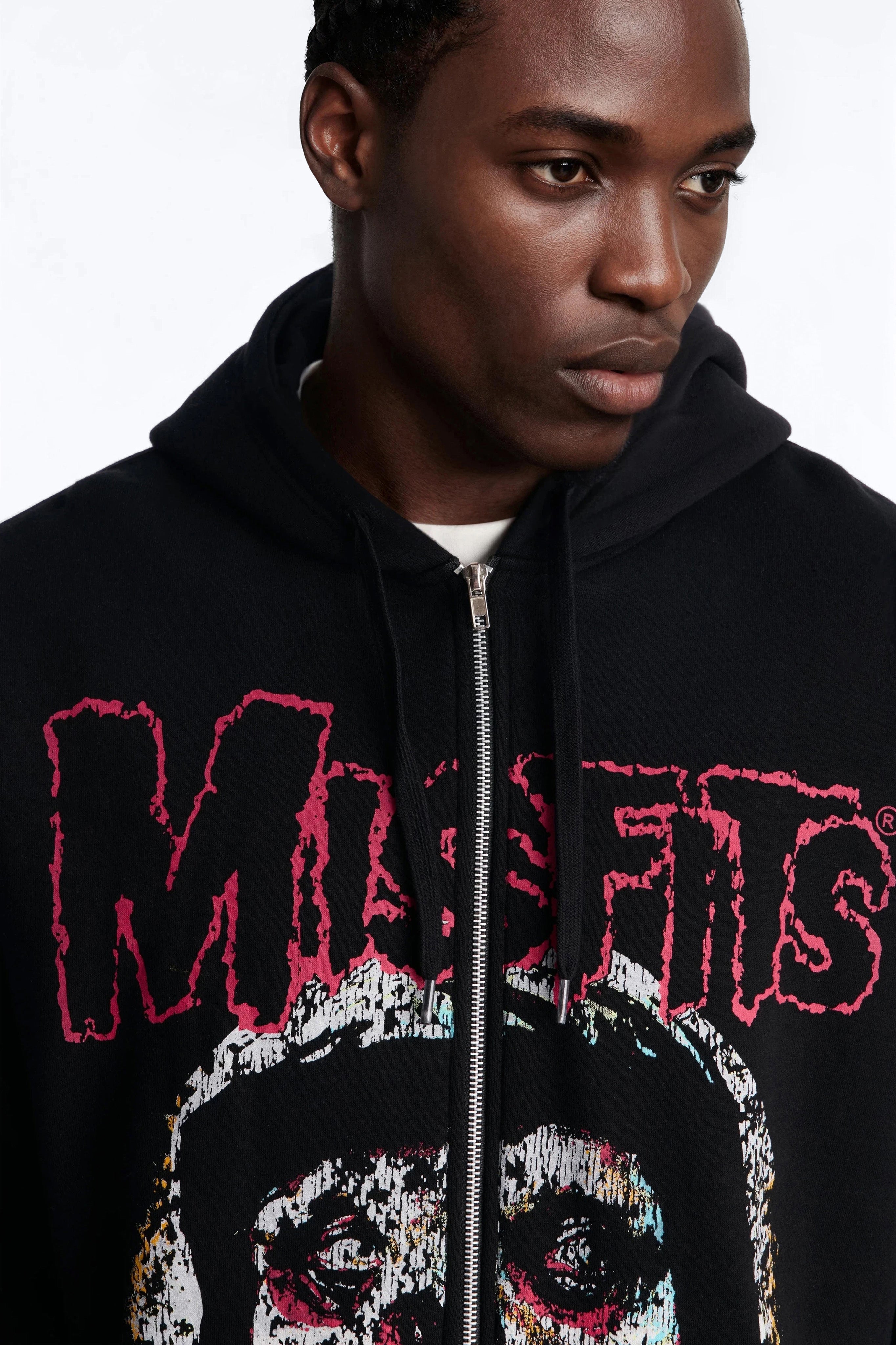 MIsfits Vintage Zip Hoodie - Black Wash - image 3