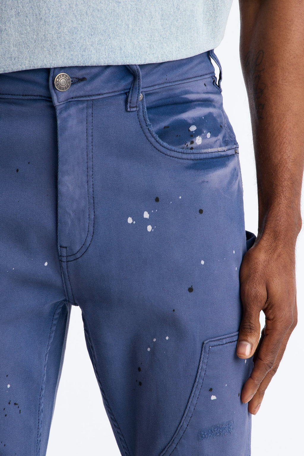 Stacked Skinny Flare Old Painters Carpenter Jean - Navy - image 3