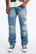 Straight Down The Street Ripped Jeans - Medium Blue Wash - image 1