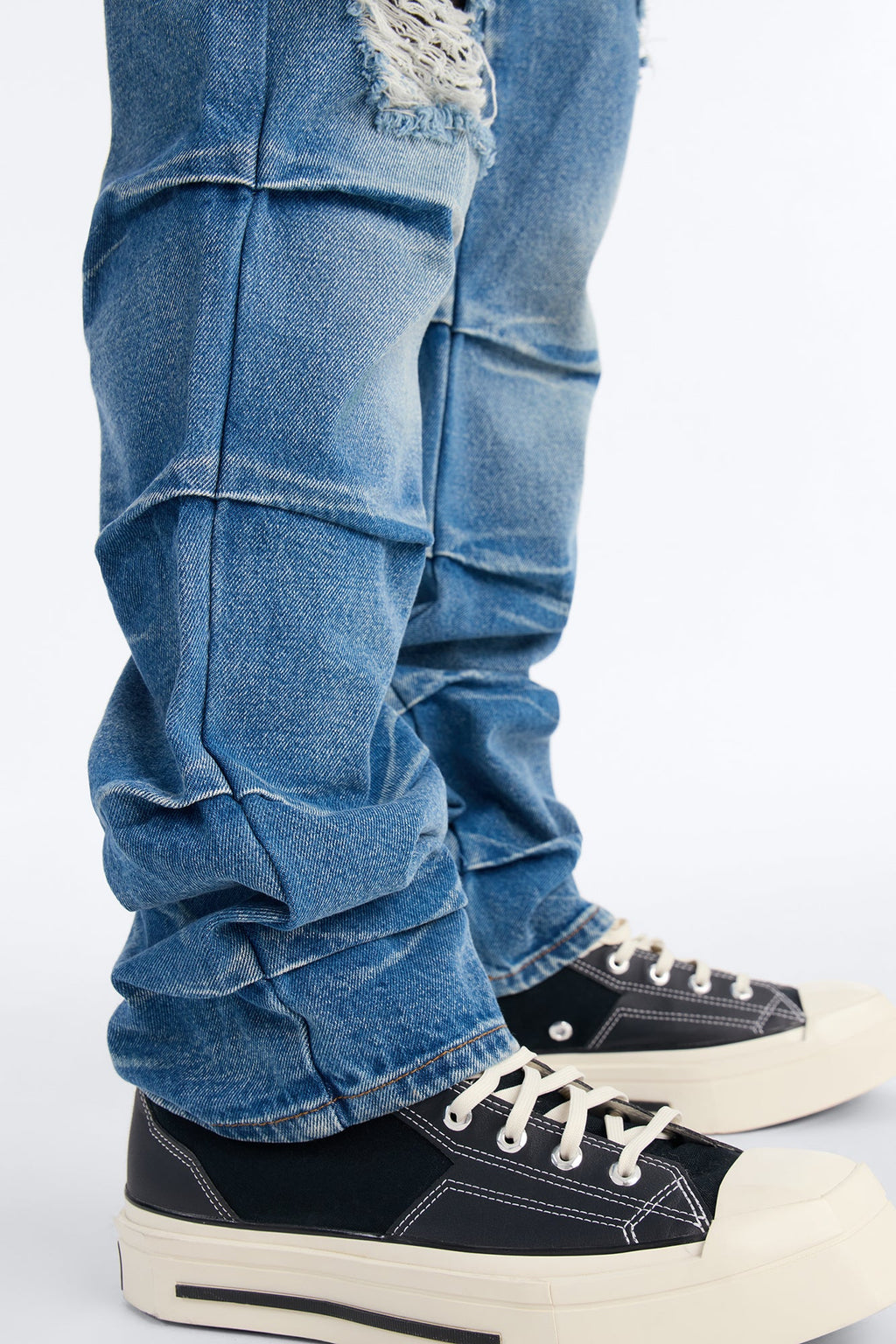 Straight Down The Street Ripped Jeans - Medium Blue Wash - image 4
