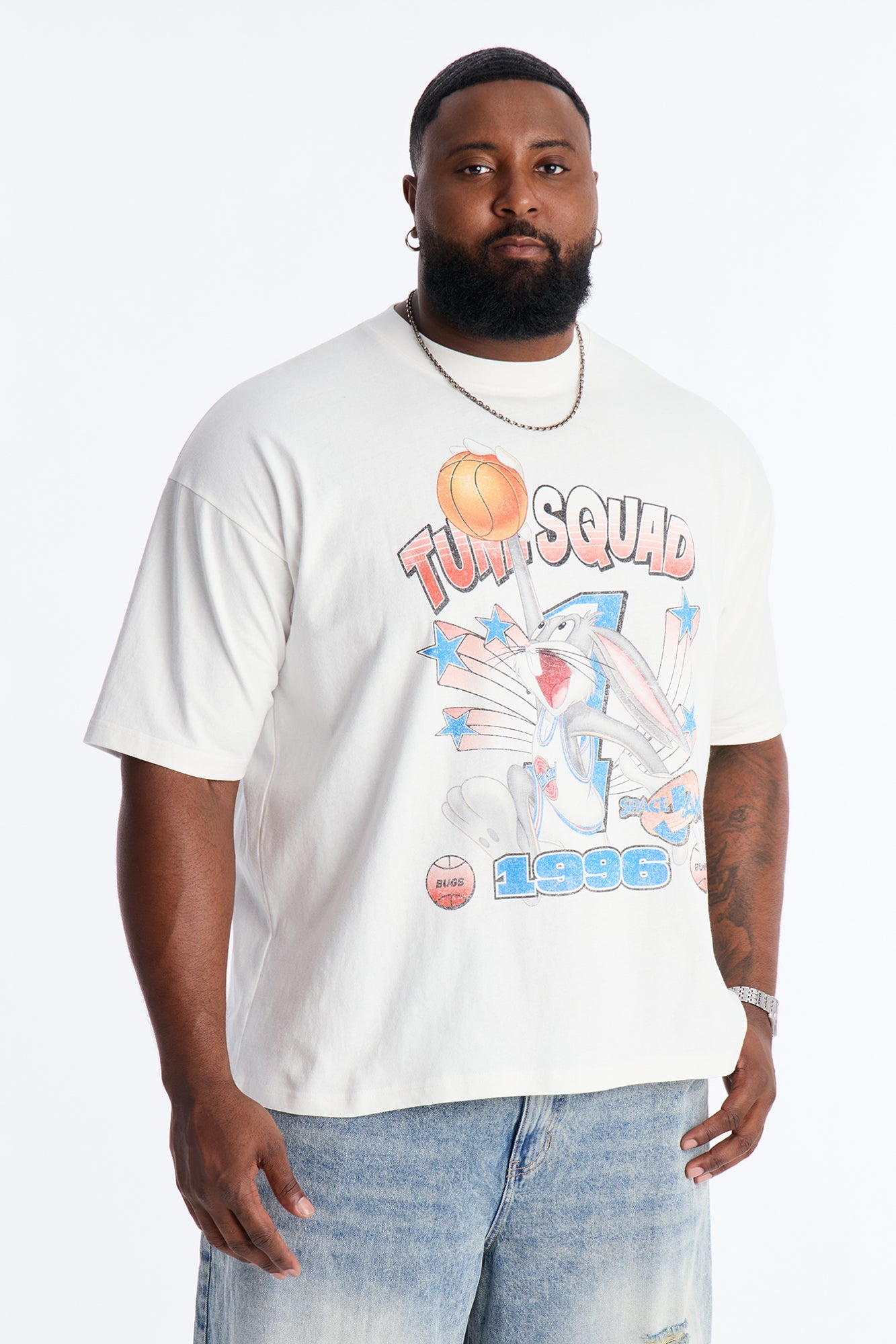 Space Jam Tune Squad 1996 Premium Short Sleeve Shirt - White - image 4