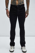 I Be Jeweled Stacked Skinny Flare Jeans - Black - image 1