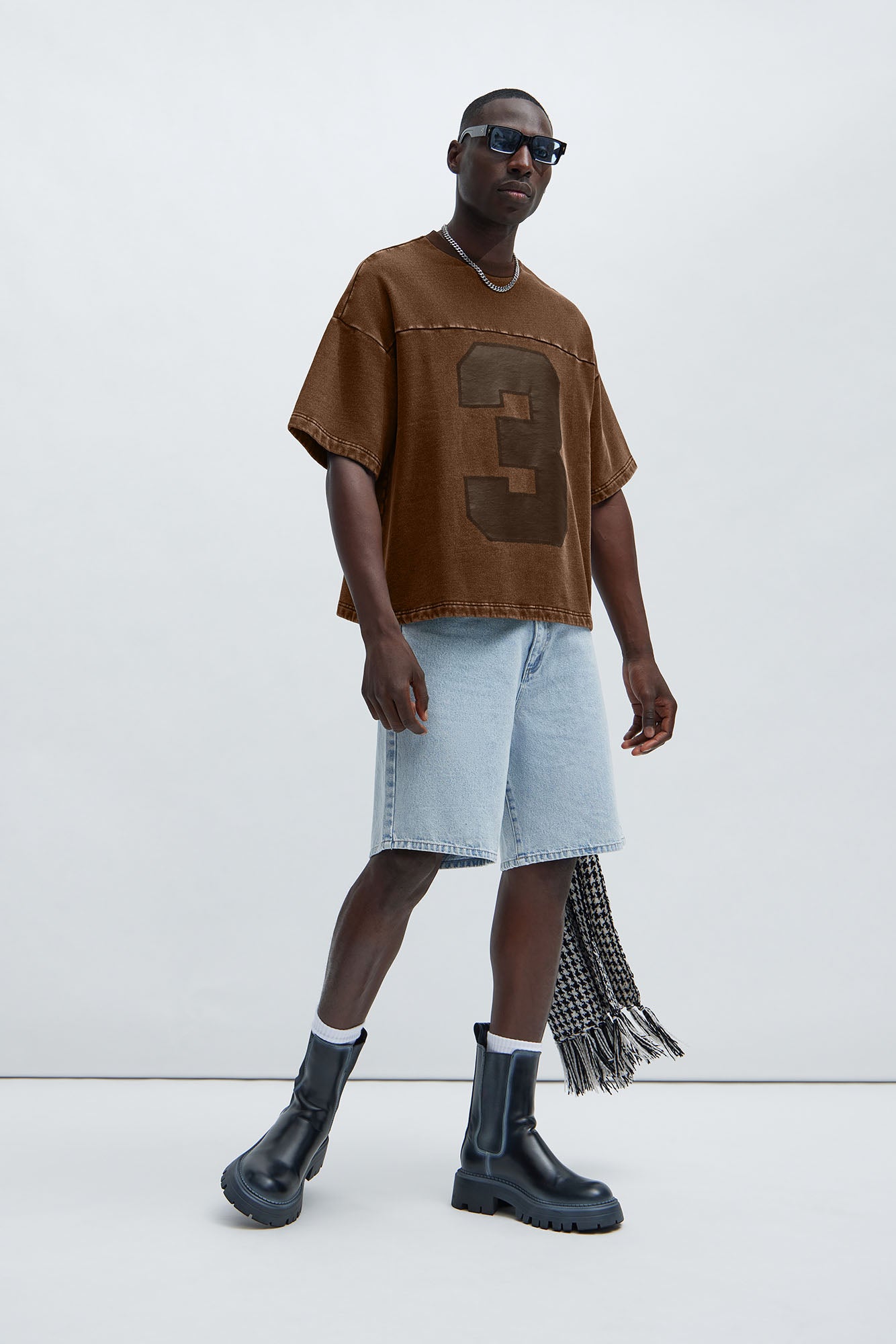 Kyle Oversized Tee - Dark Brown - image 2