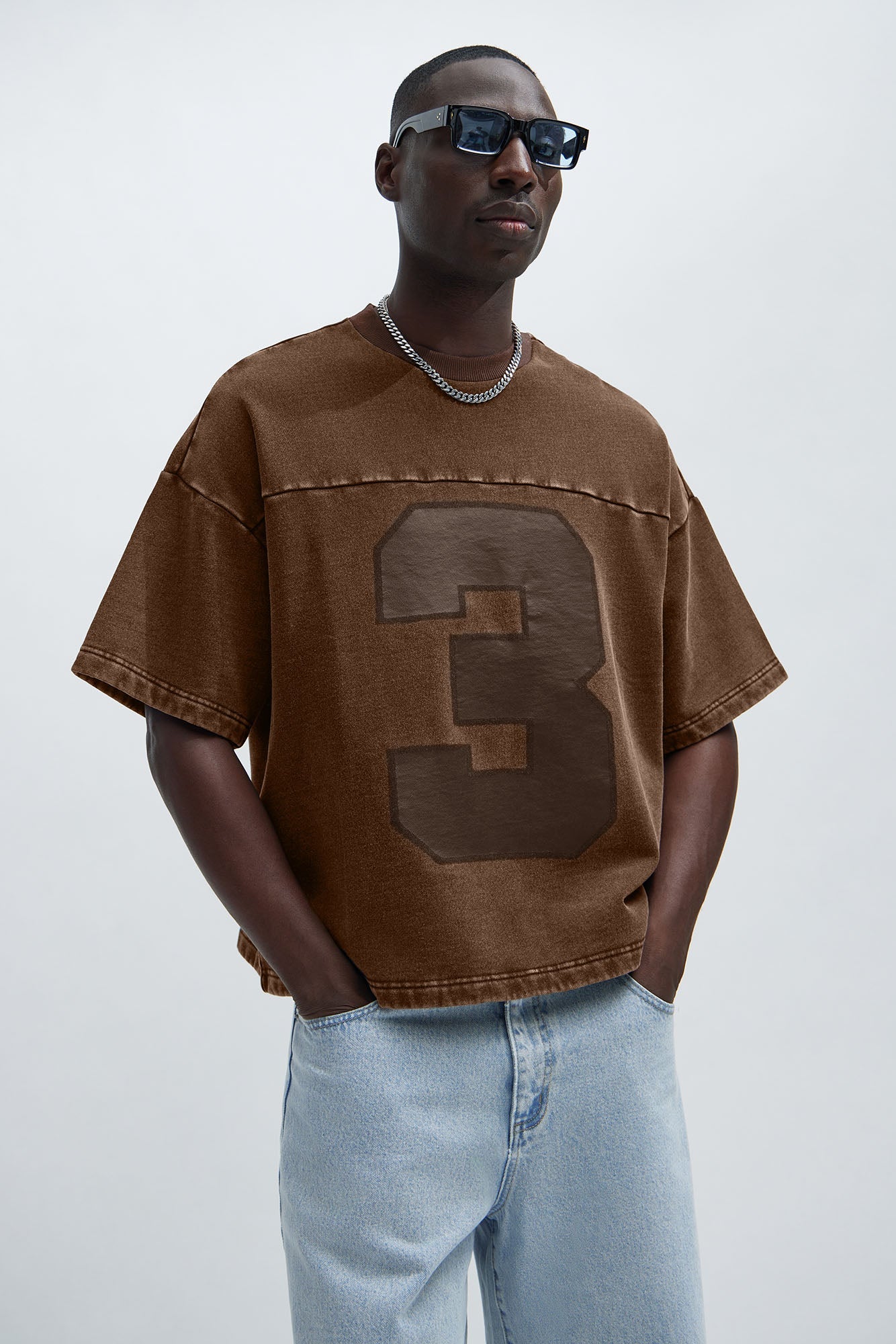 Kyle Oversized Tee - Dark Brown - image 1