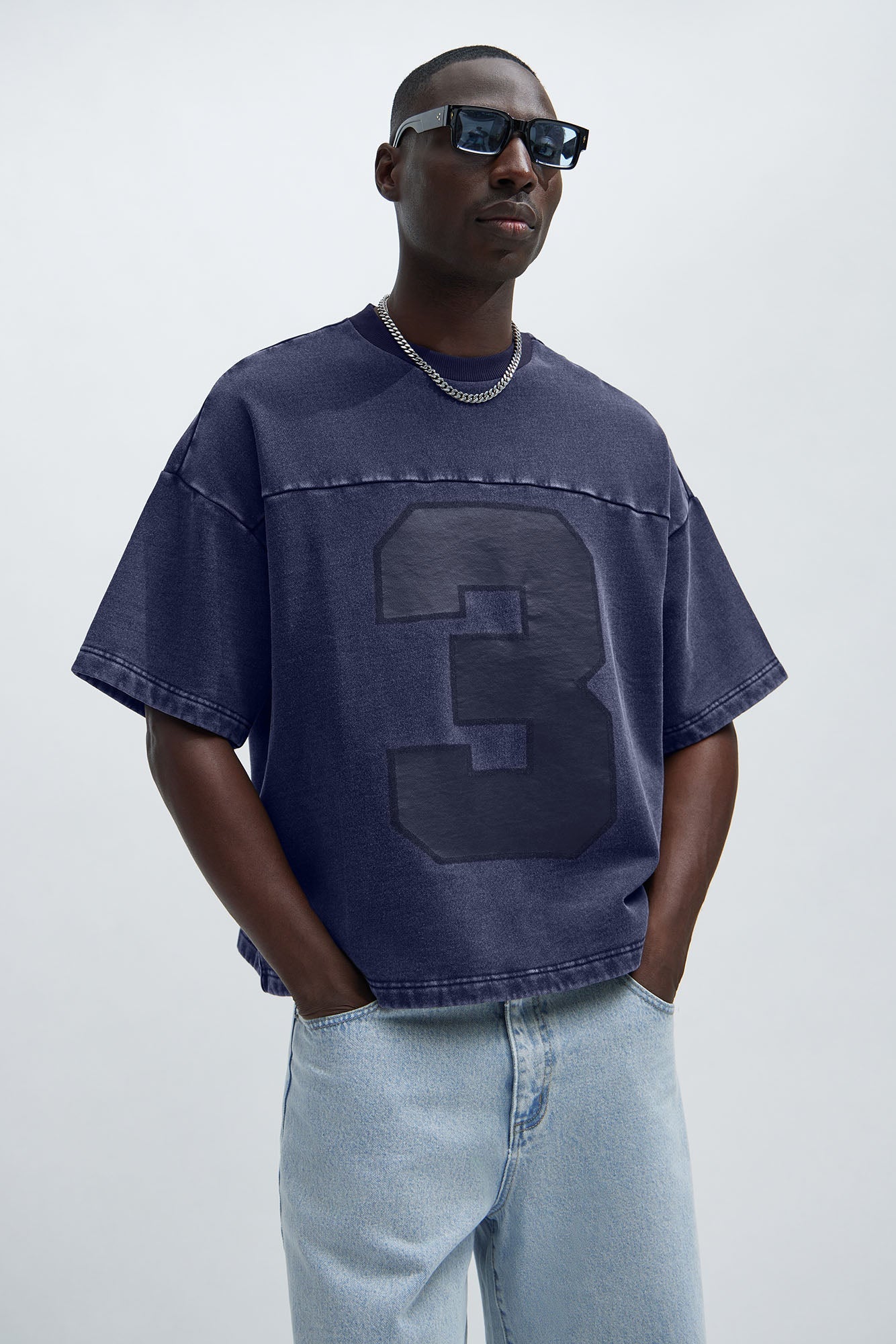 Kyle Oversized Tee - Navy - image 1