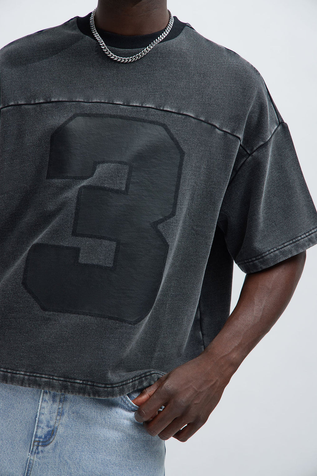 Kyle Oversized Tee - Black Wash - image 4