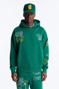 Paper Chaser Chain Stitch Oversized Hoodie - Green - image 1