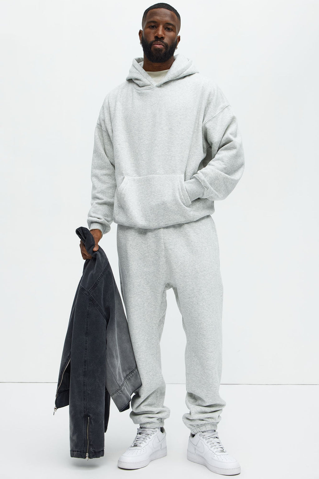 Tyson Oversized Heavyweight Hoodie - Heather Grey - image 3