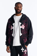 Pick Up Your Cross Patch Zip Hoodie - Black - image 1