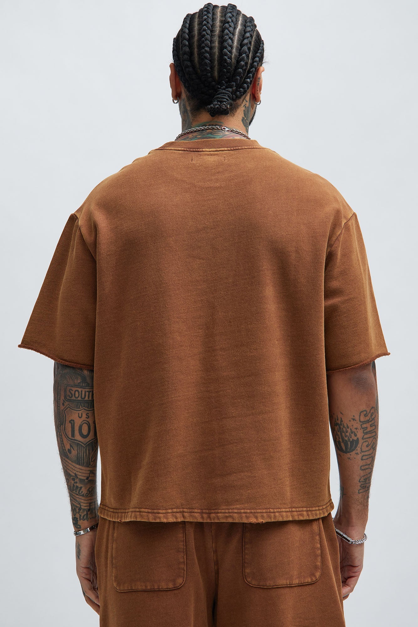 Tyson Heavy Wash Tee - Dark Brown - image 4