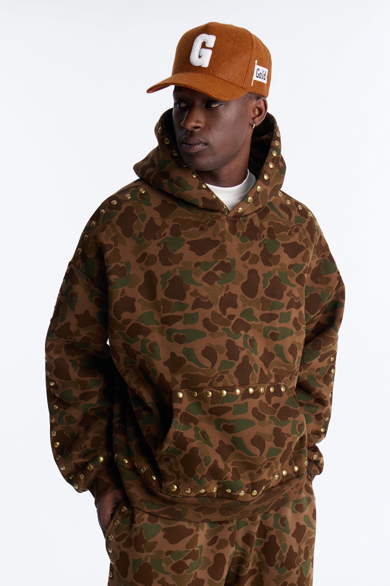 Oversized Frontline Studded Camo Hoodie - Camouflage - image 1
