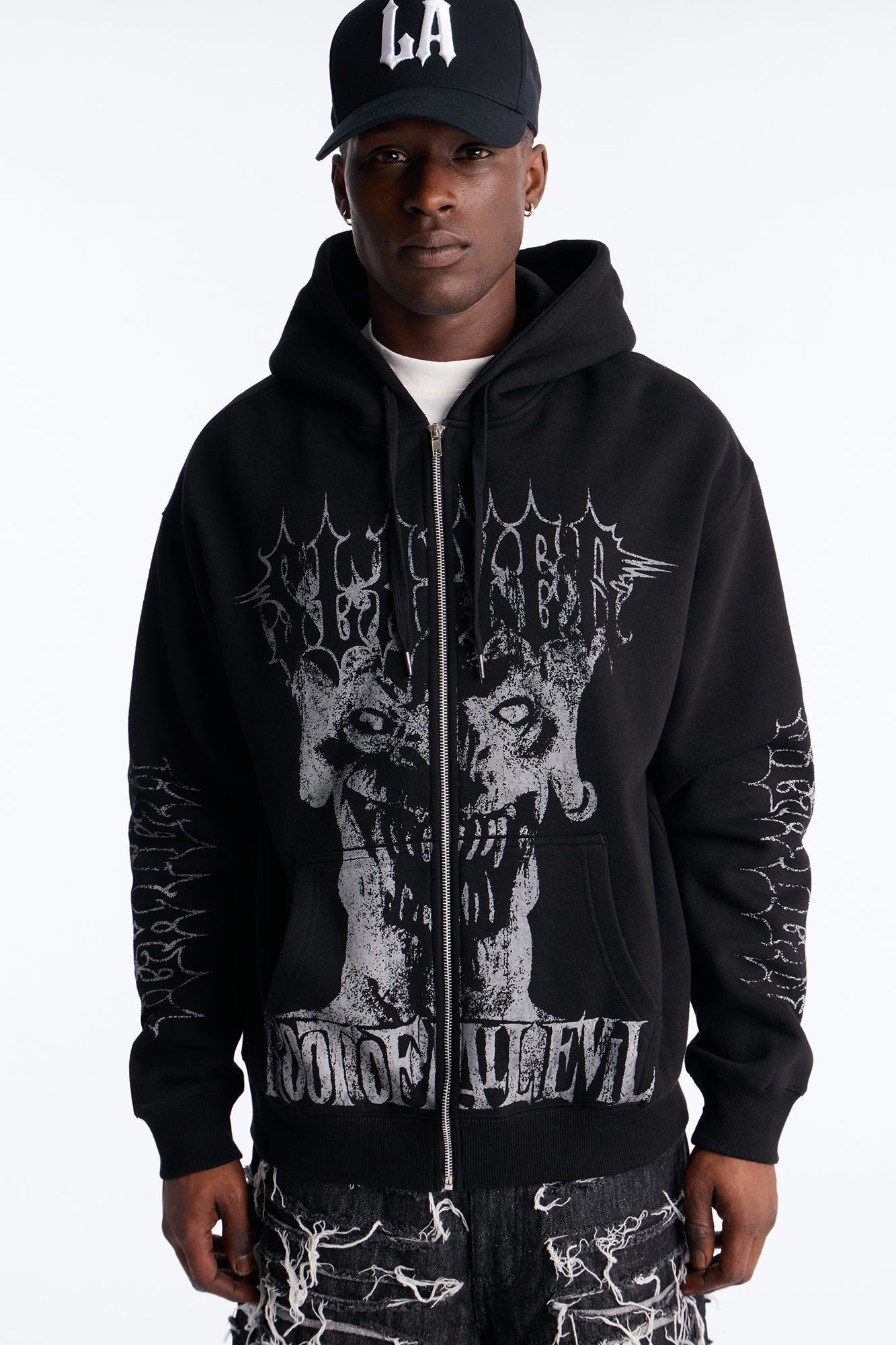 Slayer Tour 1988 Vintage Zip Hoodie - Black Wash - image 1