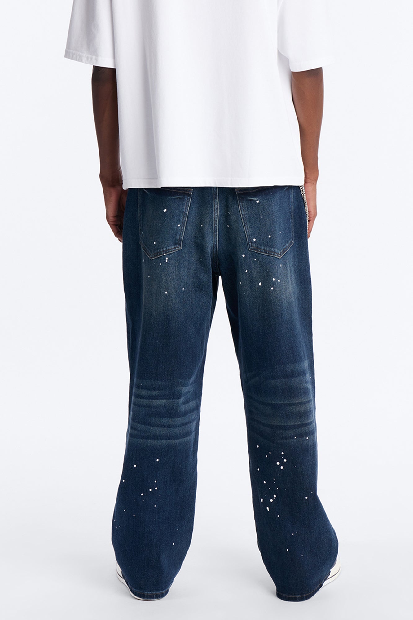 In The Paint Splat Baggy Jeans - Dark Wash - image 3