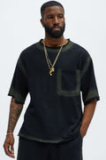 Tyson Blurred Lines Relaxed Fleece Tee - Black - image 1