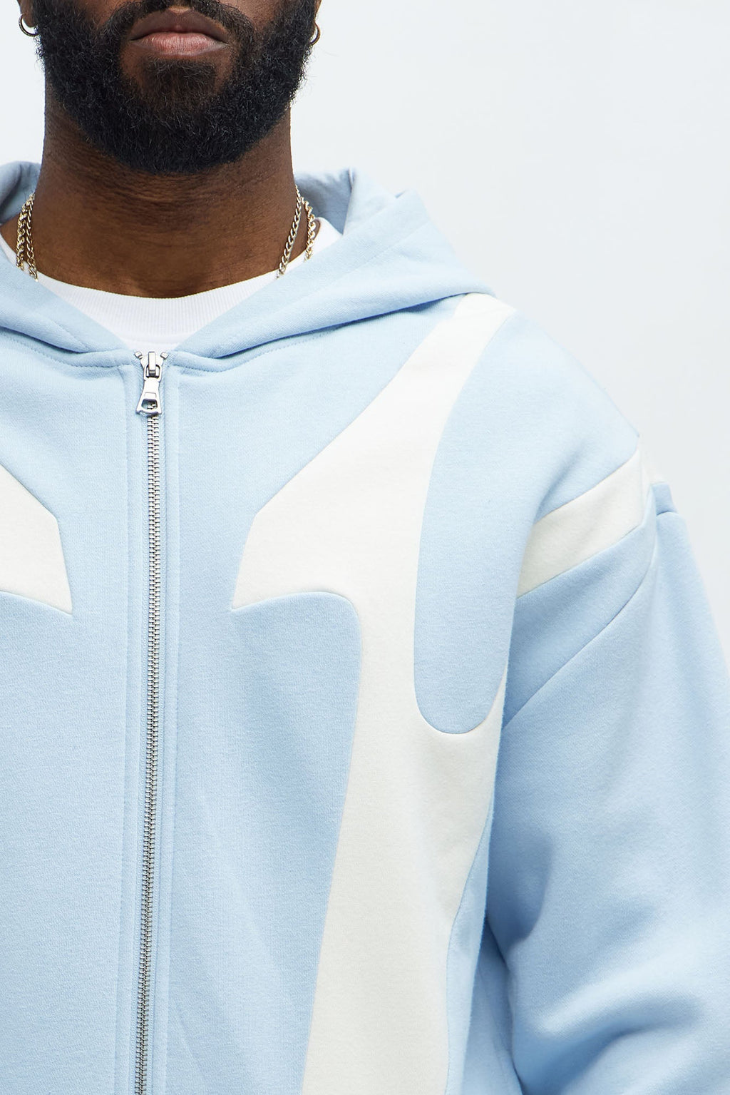 Tyson Oasis Paneled Zip Up Hoodie - Blue/combo - image 4