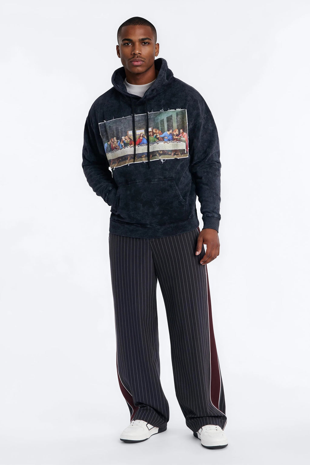 Last Supper Mineral Wash Hoodie - Black Wash - image 2