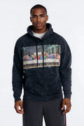 Last Supper Mineral Wash Hoodie - Black Wash - image 1