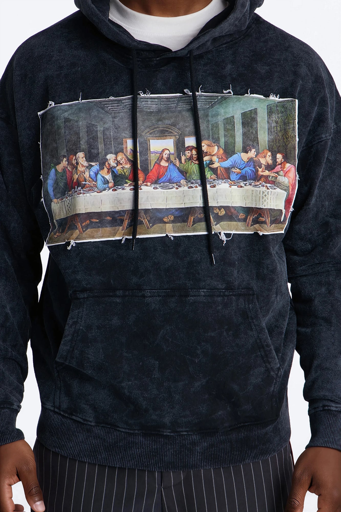 Last Supper Mineral Wash Hoodie - Black Wash - image 3