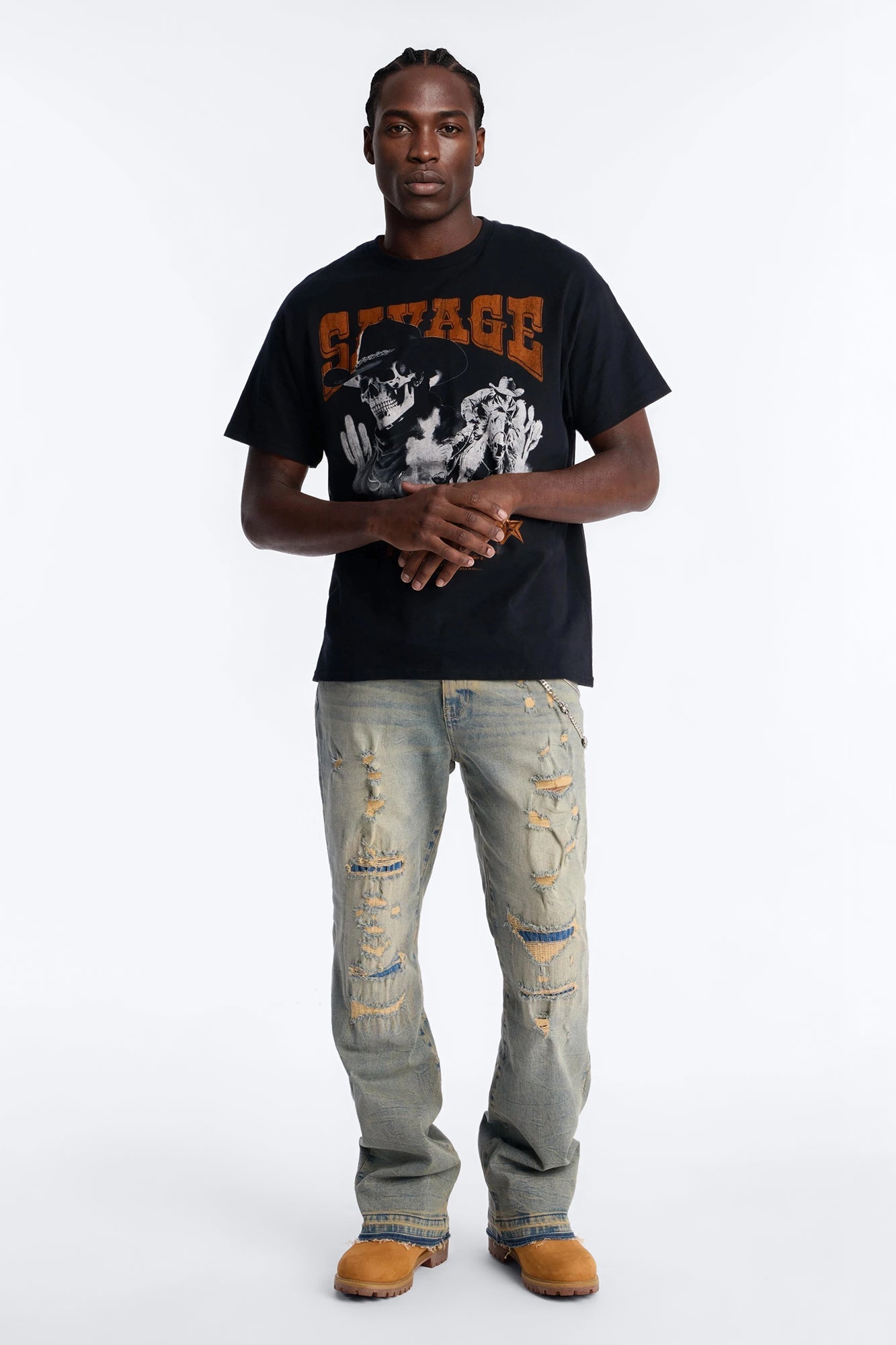 Undercover Slim Stacked Flare Jeans - Vintage Blue Wash - image 3