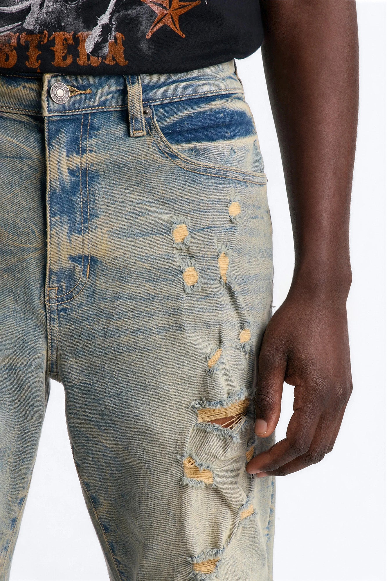 Undercover Slim Stacked Flare Jeans - Vintage Blue Wash - image 4