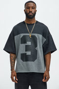 Kyle Color Block Oversized Tee - Black/combo - image 1