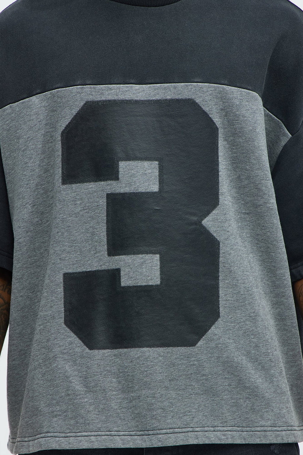 Kyle Color Block Oversized Tee - Black/combo - image 3