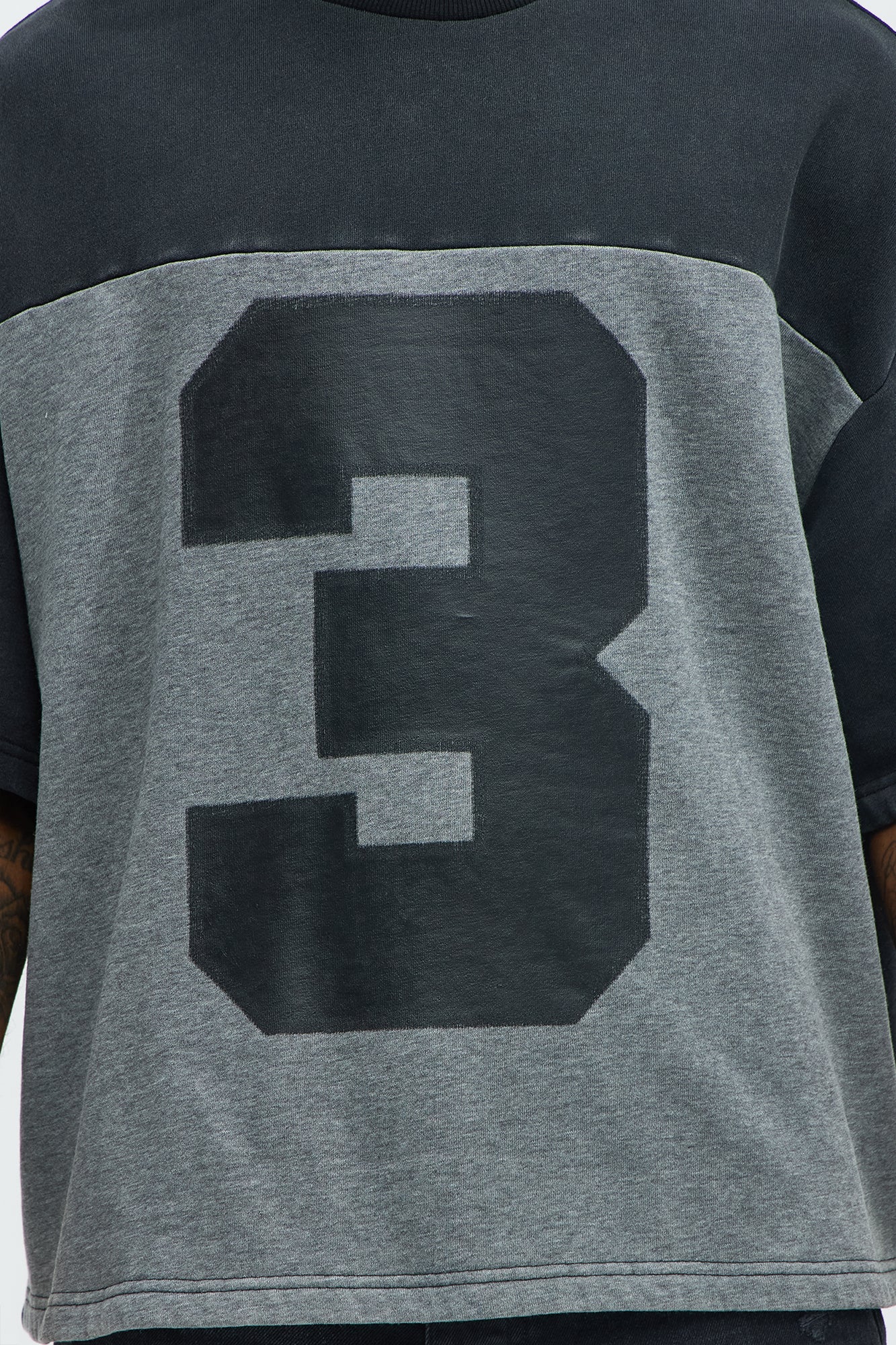 Kyle Color Block Oversized Tee - Black/combo - image 3