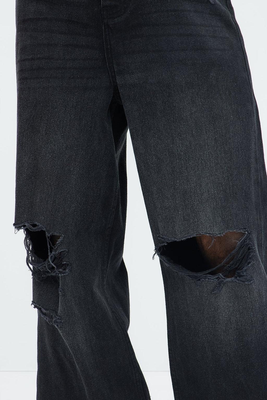 Alvarez Distressed Baggy Jeans - Black Wash - image 4