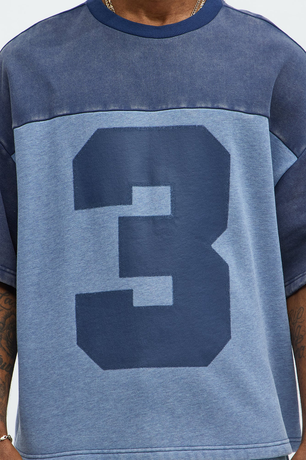 Kyle Color Block Oversized Tee - Navy/combo - image 3