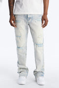 Stacked Skinny Flare Eternal Jeweled Web Jean - Light Wash - image 1
