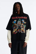 Iron Maiden Tailgunner Oversized Fleece Twofer - Black Wash - image 1