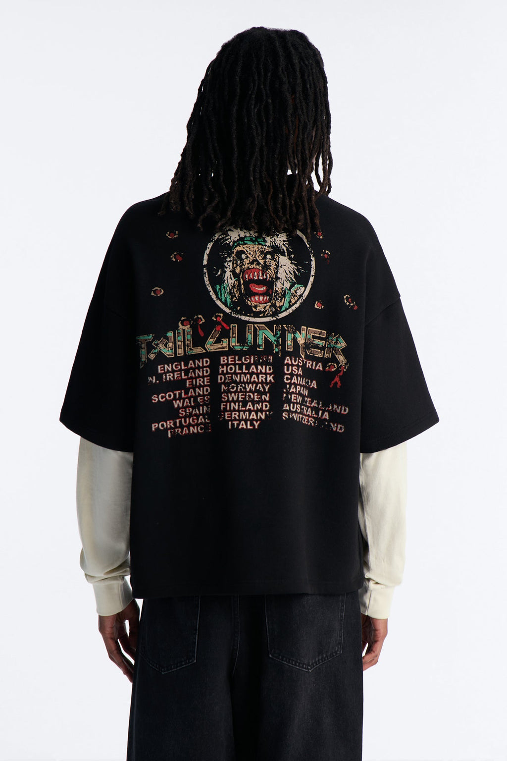 Iron Maiden Tailgunner Oversized Fleece Twofer - Black Wash - image 4