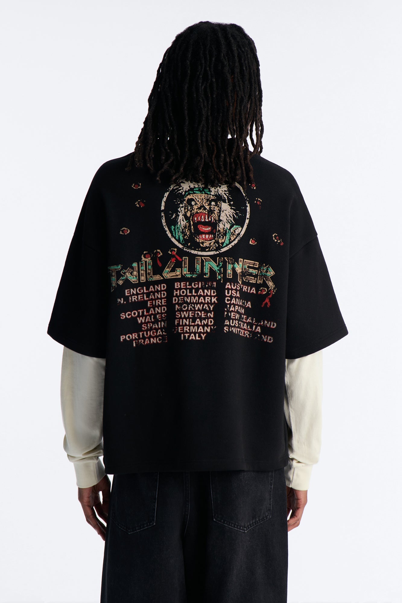 Iron Maiden Tailgunner Oversized Fleece Twofer - Black Wash - image 4