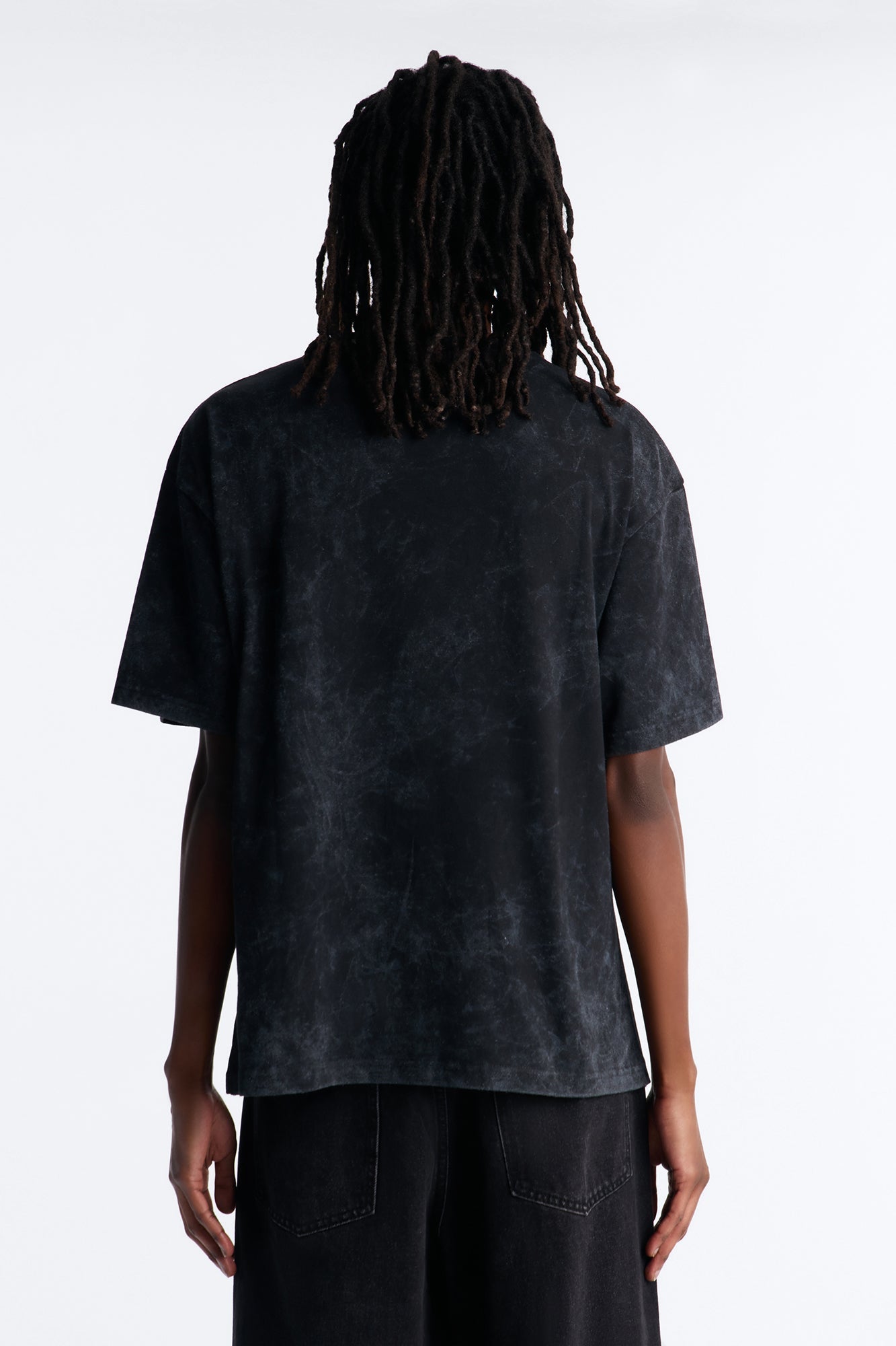 Peanuts Snoopy Mischief Rhinestones Mineral Wash Fleece Tee - Black Wash - image 4