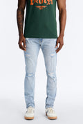 Essential Destroyed Skinny Stretch Jean - Light Blue Wash - image 1