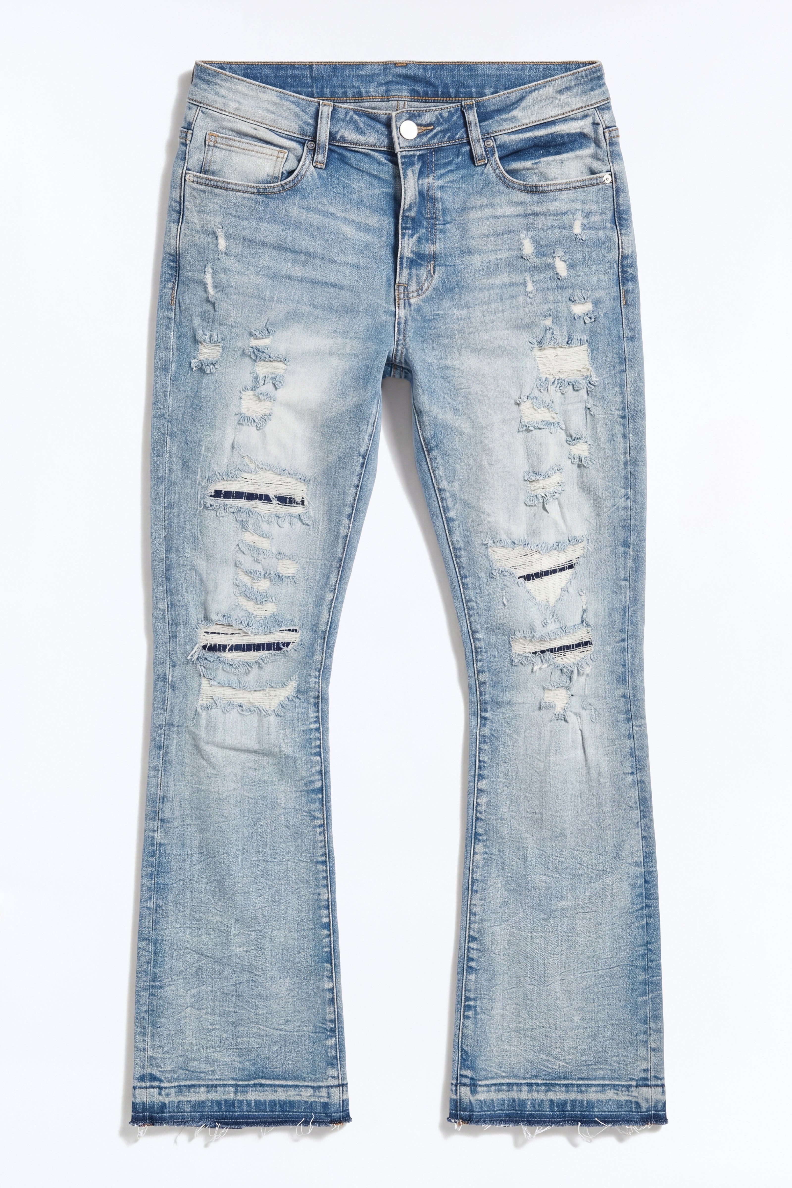 Undercover Slim Stacked Flare Jeans - Medium Blue Wash - image 2