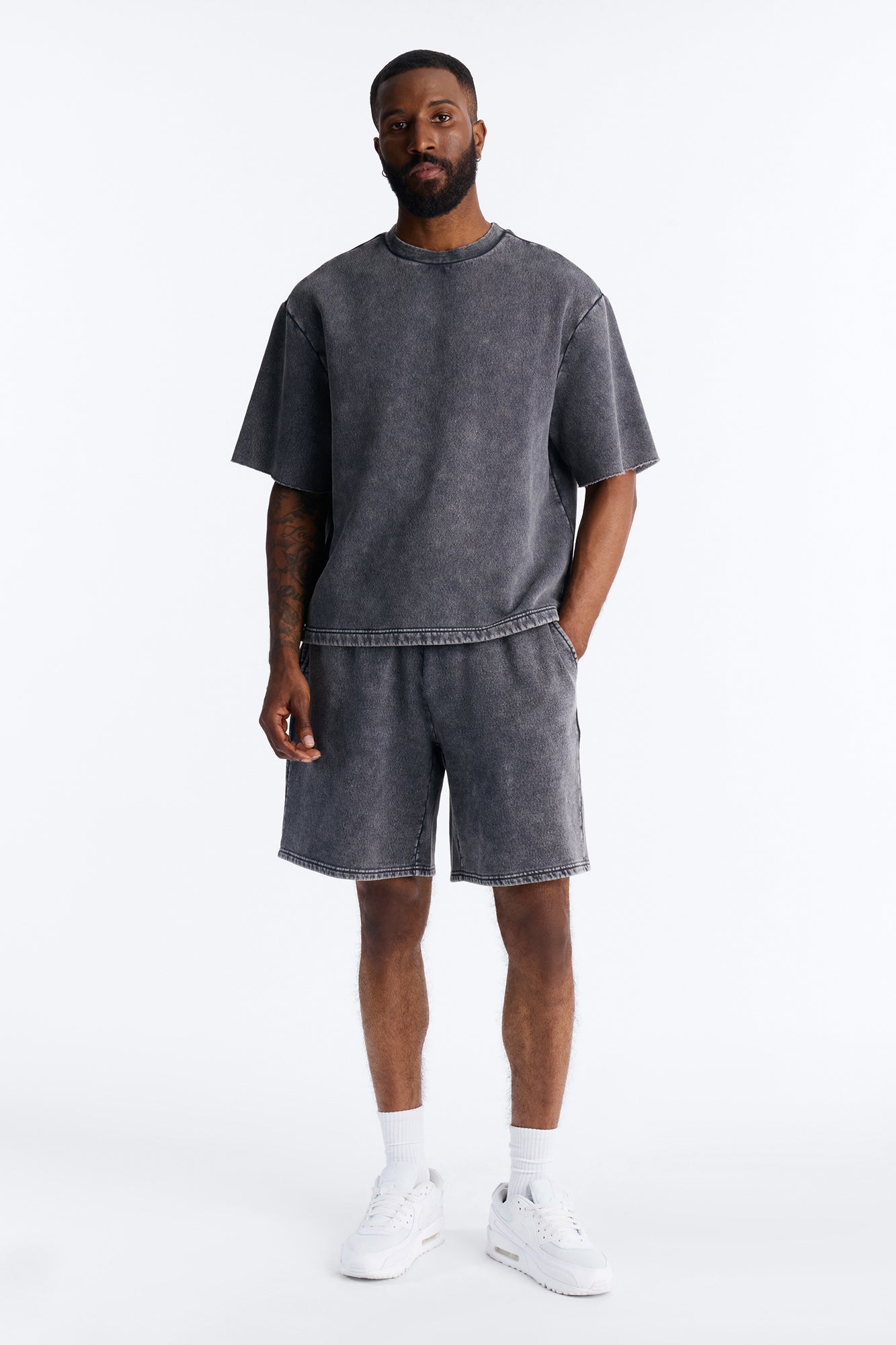 On The Go Washed Tee - Charcoal - image 2