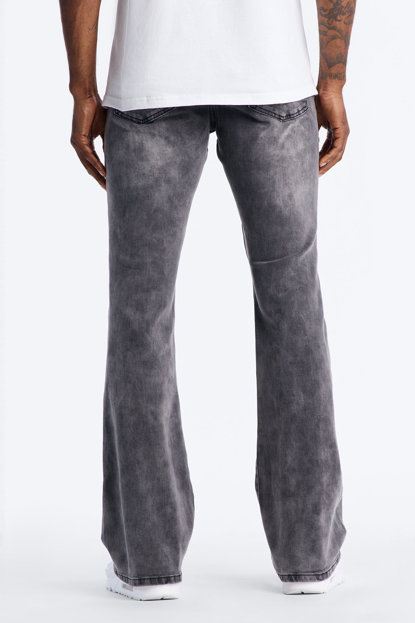 Stacked Skinny Flare Cosmo Jean - Black Wash - image 4