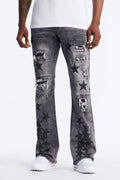 Stacked Skinny Flare Cosmo Jean - Black Wash - image 1